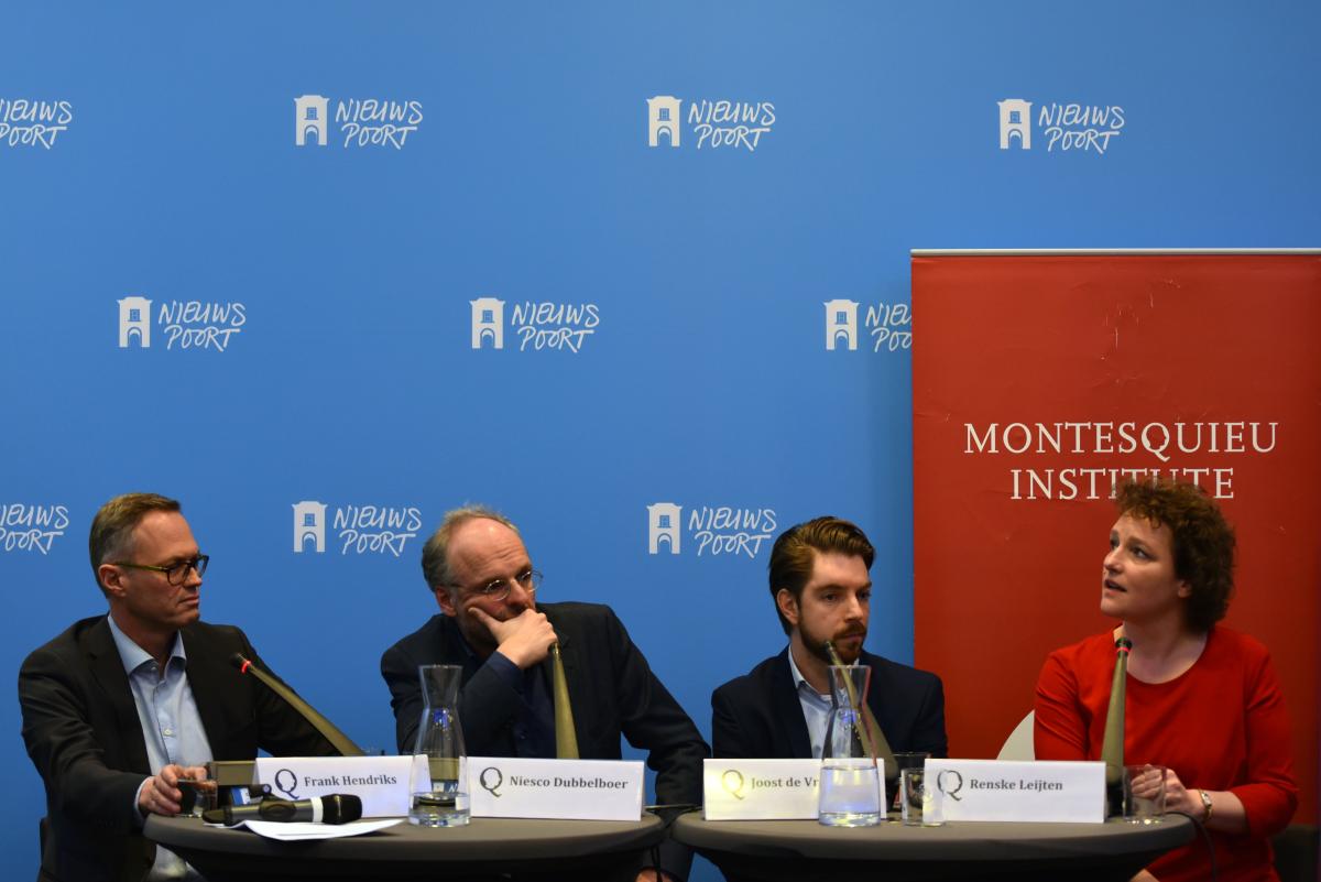v.l.n.r.: Frank Hendriks, Niesco Dubbelboer, Joost de Vries en Renske Leijten